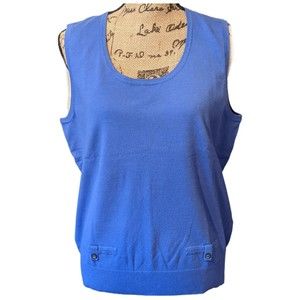 NWT EP Pro Women's Size XL Periwinkle Golf Sweater Vest 100% Cotton